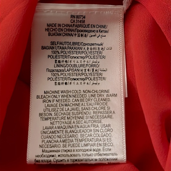 BCBGMaxAzria Jesse Ambrosia Lipstick Red Strapless Chiffon Tulip Dress 4R NWT - Picture 11 of 12